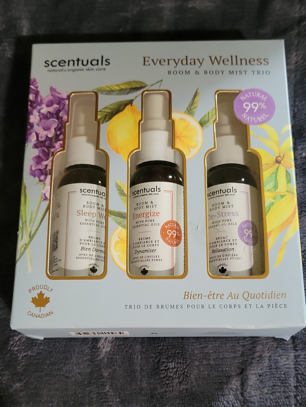 Scentuals Everyday Wellness Room & Body Mist Trio – Alcohol Free